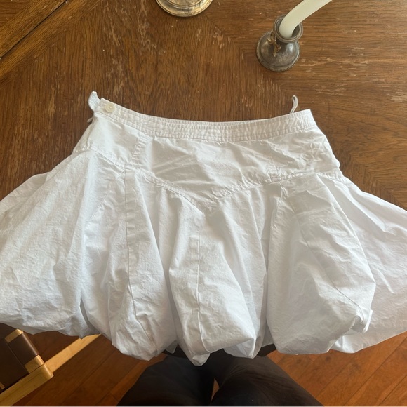 HELSA POPPLIN BUBBLE SKIRT IN WHITE - Picture 3 of 4